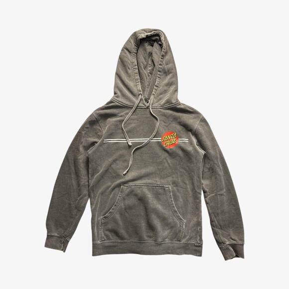 Grey "santa cruz" skateboards graphic grey hoodie sweatshirt - size small - Picture 4 of 8